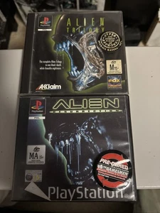 Lot Of 2 1996-2000 Sony PlayStation 1 Alien Trilogy Alien Resurrection Used  - Bild 1 von 18