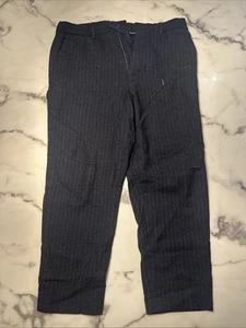 Todd Snyder Wool Pinstriped Drawstring Trouser Navy M - Picture 1 of 5
