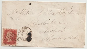 1858 NEWPORT MON DUPLEX & UDC BEDWELTY SUB OFFICE TO WILLIAM REES HOLLY HOUSE - Bild 1 von 2