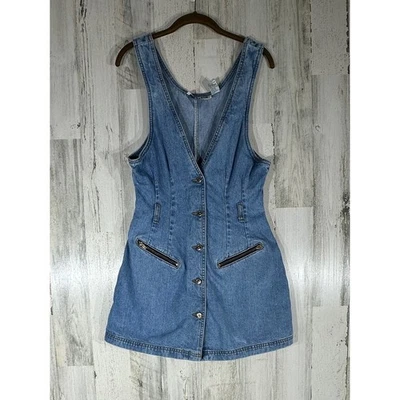 Falda corta Carolina Blues Denim talla 7/8 (XXS) vintage años 90 cuello en V Foto 1 de 4