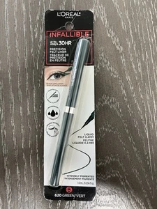 L’Oreal Paris Infallible Grip Precision Felt Liner Eyeliner 620 Green/Vert New - Picture 1 of 8