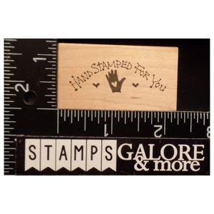 Judith Rubber Stamps SAYINGS E-60 ARCHED HAND STAMPED FOR YOU HEARTS #T10 - Picture 1 of 2