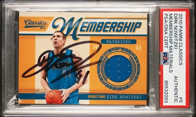 Dirk Nowitzki 2010 Panini Classics "Jersey #/499" Autograph - PSA/DNA Authentic - Image 1 of 2