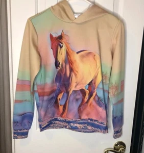Size Child 10- 12 Western Horse Hoodie - Picture 1 of 11