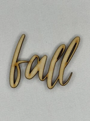 Corte láser personalizado sin terminar palabra caída forma madera artesanía recorte Foto 1 de 2