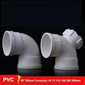 Conectores de codo de tubería de drenaje de PVC 90° con accesorios de tubería de drenaje de puerto de inspección - Imagen 1 de 6