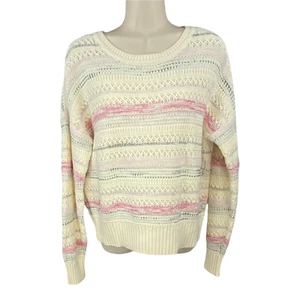 Woman Sz M Sweater Cream Mixture Of Colors Mix Knit Style by ANA A New Approach - Picture 1 of 6