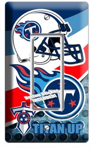 TENNESSEE TITANS FOOTBALL TEAM 1 GFI LIGHT SWITCH WALL PLATE MAN CAVE ROOM DECOR - Picture 1 of 1
