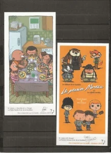 LOT DE 2 EX LIBRIS / ON A MARCHE SUR LA BULLE - AMIENS 2013 / TIRAGE LIMITE - Imagen 1 de 1