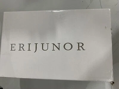 ERIJUNOR Ivory Lace Mesh Satin Bridal Wedding Shoes for Women Comfortable Mid He - Изображение 1 из 3