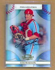 2008 (PHILLIES) Donruss Threads Signatures Gold #94 Lou Marson/725 AUTO