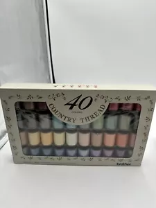 vintage brother embroidery thread box New Sealed 40 Colors Country - Picture 1 of 7