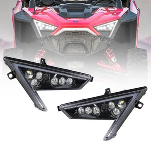 LED Headlights DRL Hi/Low Beam for Polaris RZR PRO XP/PRO R/Turbo R 2020-2024 - Picture 1 of 13