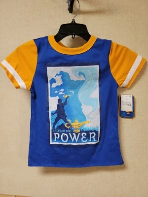 Camisa Disney Aladdin Unleash The Power Genie Azul y Amarilla Niño Talla XS Foto 1 de 4