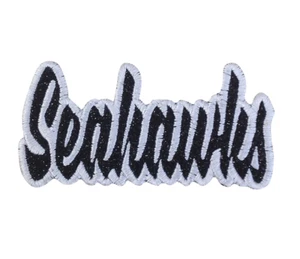 Parche bordado de hierro para equipo 2x4 Seahawks negro brillo/blanco - Imagen 1 de 2