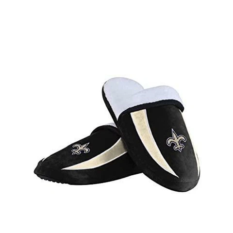 New Orleans Saints NFL Mens Sherpa Slide Slippers - S Cover