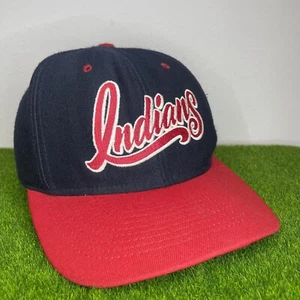 Vintage Cleveland Indians, American Needle Snapback Hat, Blockhead MLB Wool Rare - Picture 1 of 9