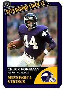 ACEO CHUCK FOREMAN MINNESOTA VIKINGS CUSTOM HAND MADE ART CARD - Picture 1 of 2