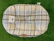 Ferplast Scott 55/4 Cat and Dog Bed, Cotton/Velvet, 43 x 30 cm, Grey/Beige