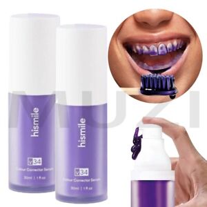 2PCS V34 Colour Corrector Teeth Whitening Sensitive Toothpaste Gel Oral Hygiene