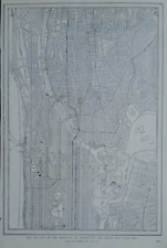 Antique 1926 Upper Manhattan and Bronx Atlas Map NYC New York Post World War WWI