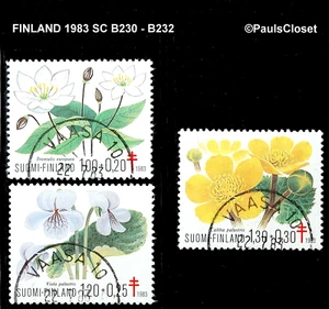 FINLANDIA 1983 SC B230 - B232 BOSQUE/HUMEDALES PL SURTAX 4 FINLANDÉS ANTI TB UNG F/VF - Imagen 1 de 2