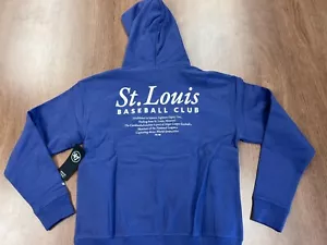 ST LOUIS CARDINALS 47 MONDO FOUNDATION HOOD M SWEATSHIRT SPACE BLUE NEW MLB $120 - Picture 1 of 8