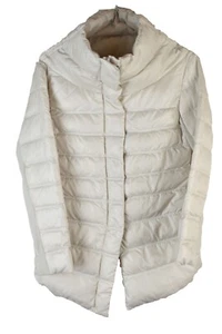 Pinko Damen Daunen weiß gesteppt wattiert Puffer Jacke Größe 8 warm Winter - Bild 1 von 10
