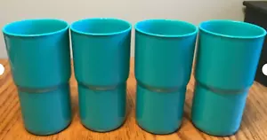 Tupperware Tabletop Tumblers 12 oz Set of 4 Teal Green New - Picture 1 of 1