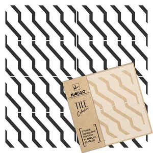CANILLO Tile reusable PLASTIC Stencil // Moroccan Geometric // Floor Wall - Picture 1 of 4