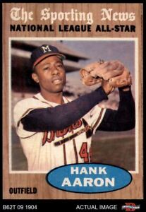 1962 Topps #394 Hank Aaron All-Star Braves HOF 5 - EX B62T 09 1904