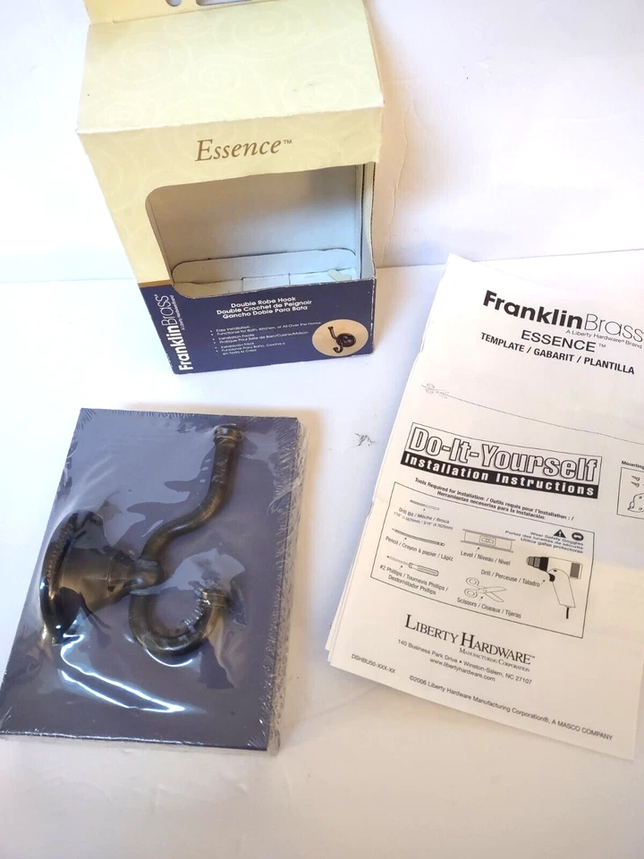 Gancho doble bata Franklin latón 113600 esencia bronce veneciano libertad herrajes Foto 1 de 4