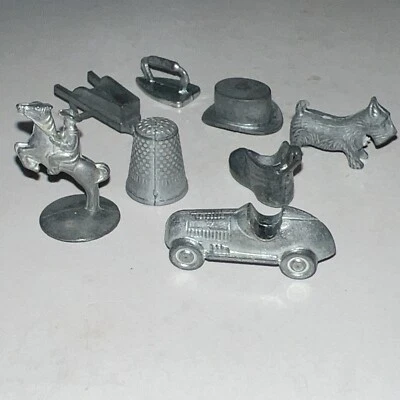 Monopoly Game Tokens METAL 8 Pic Lot - Image 1 of 4