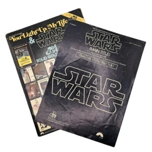 Lote de partituras de Star Wars título principal y canciones de oro macizo Big Note piano y fácil - Imagen 1 de 7