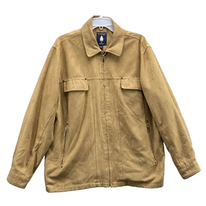 Roundtree & Yorke Vegan Suede Leather Jacket Men's Large Workwear Streetwear 70s - Picture 1 of 10