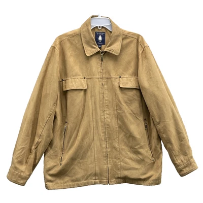 Roundtree & Yorke Vegan Suede Leather Jacket Men's Large Workwear Streetwear 70s - Image 1 of 4