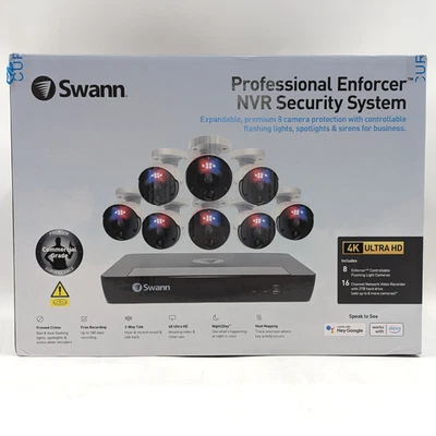 Swann 8 Camera 16 Channel 4K UHD NVR Security System (SWNVK-1689808-US) White - Image 1 of 4