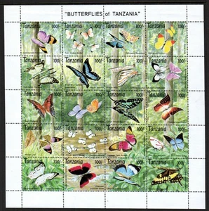 Tansania Briefmarke 1053 - Schmetterlinge - Bild 1 von 1