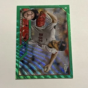 Chris Sale 2023 Topps Chrome Green Wave Refractor Parallel #131 Red Sox /99 - Picture 1 of 2