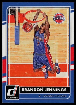 2015-16 Donruss #26 Brandon Jennings Detroit Pistons - Imagem 1 de 2