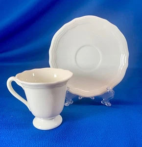 GREEN MARK EARLIER LENOX WHITE DEMITASSE CUP & SAUCER SET - Picture 1 of 3