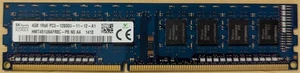 Hynix 4GB PC3-12800 DDR3-1600MHz non-ECC Unbuffered CL11 240-Pin DIM - Picture 1 of 1