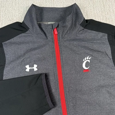 Chaqueta deportiva Under Armour XL Cincinnati Bearcats gris cremallera completa calentamiento Foto 1 de 4