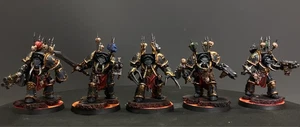 Csm Chaos Terminators Squad Warhammer 40K Chaos Space Marines Pro Painted model - Picture 1 of 18