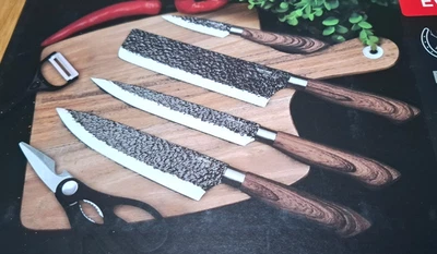 #328 - Japan  Küchenmesser Set 6tlg. - Santoku Messer - Keramik Schäler - Schere - Bild 1 von 4