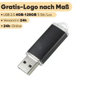 5x128GB USB2.0 Stick Metallgehäuse - Kostenlose Gravur Echte Kapazität (H2test) - Bild 1 von 17