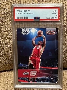 2005 Hoops Lebron James PSA 9 Card #21 NEW CLEAN CASE - Picture 1 of 1
