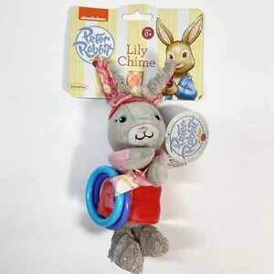 2014 Infantino Peter Rabbit Lily Bobtail Plush Chime Crinkle Toy - Picture 1 of 4