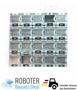 20x Leer Container Box (leer) für SMD Bauelemente - grau - Bild 1 von 1