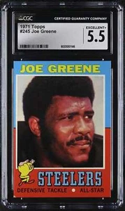 1971 TOPPS #245 JOE GREENE CGC 5.5 EXCELLENT + RC ROOKIE STEELERS 3475 - Picture 1 of 2